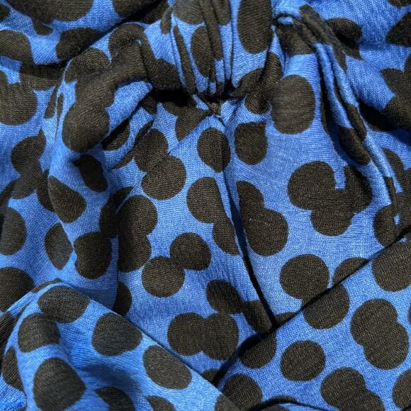 Ava & Viv Blue Polka Dot Long Sleeve Knot Front Blouse - Picture 10 of 10
